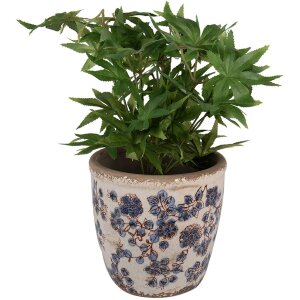 Clayre & Eef 6CE1619L Maceta para Interior Beige Azul...