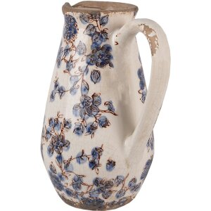 Clayre & Eef 6CE1621S Jarra Decorativa Beige Azul...