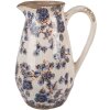 Clayre & Eef 6CE1621S Jarra Decorativa Beige Azul 17x13x22 cm
