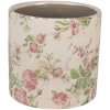 Clayre & Eef 6CE1623L Maceta Interior Beige Rosa Ø 17x16 cm
