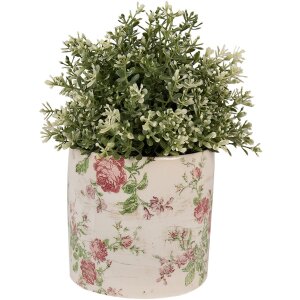 Clayre & Eef 6CE1623M Maceta Interior Beige Rosa Ø 14x13 cm