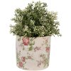 Clayre & Eef 6CE1623M Maceta Interior Beige Rosa Ø 14x13 cm