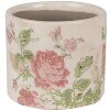 Clayre & Eef 6CE1623XS Maceta para Interior Beige Rosa Ø 11x9 cm