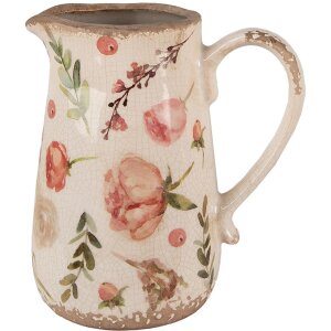 Clayre & Eef 6CE1624M Jarra decorativa Beige Rosa...