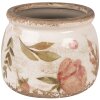 Clayre & Eef 6CE1625S Maceta Interior Beige Rosa Ø 12x10 cm