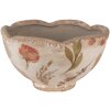 Clayre & Eef 6CE1626S Maceta Beige Rosa Ø 16x9 cm Cerámica Estilo Campestre