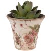 Clayre & Eef 6CE1627M Maceta Interior Beige Rosa Ø 13x11 cm
