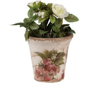 Clayre & Eef 6CE1627S Maceta para Interior Beige Rosa...
