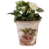Clayre & Eef 6CE1627S Maceta para Interior Beige Rosa Ø 9x8 cm