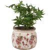 Clayre & Eef 6CE1628L Maceta Cerámica Beige Rosa Ø 20x15 cm Interior