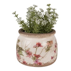Clayre & Eef 6CE1628S Maceta Cerámica Beige...