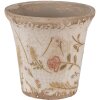 Clayre & Eef 6CE1629S Maceta Interior Cerámica Beige Rosa Ø 9x8 cm