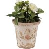 Clayre & Eef 6CE1629S Maceta Interior Cerámica Beige Rosa Ø 9x8 cm