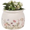 Clayre & Eef 6CE1630S Maceta para Interior Beige Rosa Ø 12x10 cm