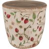 Clayre & Eef 6CE1631L Macetero Beige Rojo Ø 16x16 cm Estilo campestre