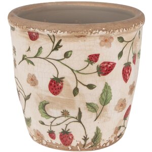 Clayre & Eef 6CE1631S Maceta para Interior Beige Rojo...