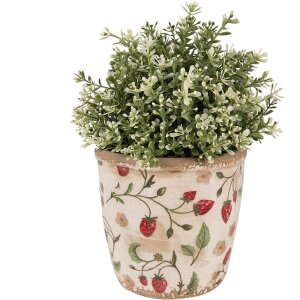 Clayre & Eef 6CE1631S Maceta para Interior Beige Rojo...