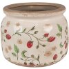 Clayre & Eef 6CE1632L Macetero para Interior Beige, Rojo Ø 20x15 cm