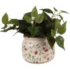 Clayre & Eef 6CE1632L Macetero para Interior Beige, Rojo Ø 20x15 cm