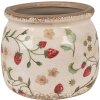 Clayre & Eef 6CE1632M Maceta Cerámica Beige Rojo Ø 16x13 cm