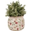 Clayre & Eef 6CE1632M Maceta Cerámica Beige Rojo Ø 16x13 cm