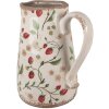 Clayre & Eef 6CE1633L Jarra Decorativa Cerámica Rojo Beige 21x15x23 cm Estilo Campestre