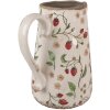Clayre & Eef 6CE1633L Jarra Decorativa Cerámica Rojo Beige 21x15x23 cm Estilo Campestre