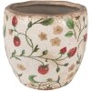 Clayre & Eef 6CE1634M Maceta de interior Beige Rojo Ø 14x14 cm