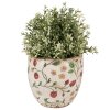 Clayre & Eef 6CE1634M Maceta de interior Beige Rojo Ø 14x14 cm