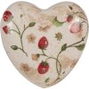 Clayre & Eef 6CE1637 Corazón Decorativo Beige Rojo 11x11x4 cm