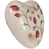 Clayre & Eef 6CE1637 Corazón Decorativo Beige Rojo 11x11x4 cm