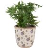 Clayre & Eef 6CE1638L Maceta de interior Beige Azul Ø 16x16 cm