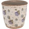 Clayre & Eef 6CE1638M Maceta de interior Beige Azul Ø 14x13 cm