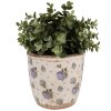 Clayre & Eef 6CE1638M Maceta de interior Beige Azul Ø 14x13 cm