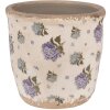 Clayre & Eef 6CE1638S Maceta para Interior Beige Azul Ø 13x12 cm