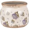 Clayre & Eef 6CE1639S Maceta para Interior Beige Azul Ø 12x10 cm
