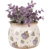 Clayre & Eef 6CE1639S Maceta para Interior Beige Azul Ø 12x10 cm
