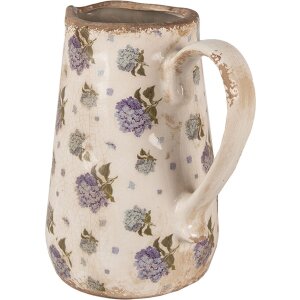 Clayre & Eef 6CE1640M Jarra Decorativa Beige Azul 16x12x18 cm