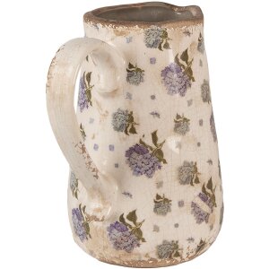 Clayre & Eef 6CE1640M Jarra Decorativa Beige Azul 16x12x18 cm