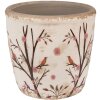 Clayre & Eef 6CE1641S Maceta para Interior Beige Marrón Ø 13x12 cm