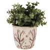 Clayre & Eef 6CE1641S Maceta para Interior Beige Marrón Ø 13x12 cm