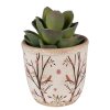 Clayre & Eef 6CE1641XS Maceta para Interior Beige Marrón Ø 11x10 cm