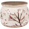 Clayre & Eef 6CE1642L Maceta para Interior Beige Marrón Ø 20x15 cm