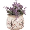 Clayre & Eef 6CE1642S Maceta para Interior Beige Marrón Ø 12x10 cm