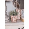 Clayre & Eef 6CE1649M Maceta Interior Beige Rosa Ø 14x13 cm