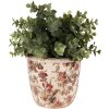 Clayre & Eef 6CE1649S Maceta para Interior Beige Rosa Ø 13x13 cm