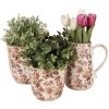 Clayre & Eef 6CE1649S Maceta para Interior Beige Rosa Ø 13x13 cm