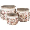 Clayre & Eef 6CE1650L Maceta de interior Beige Rosa Ø 20x15 cm
