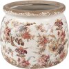 Clayre & Eef 6CE1650M Maceta de interior Beige Rosa Ø 16x13 cm