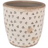 Clayre & Eef 6CE1652L Macetero para Interior Beige Negro Ø 16x16 cm
